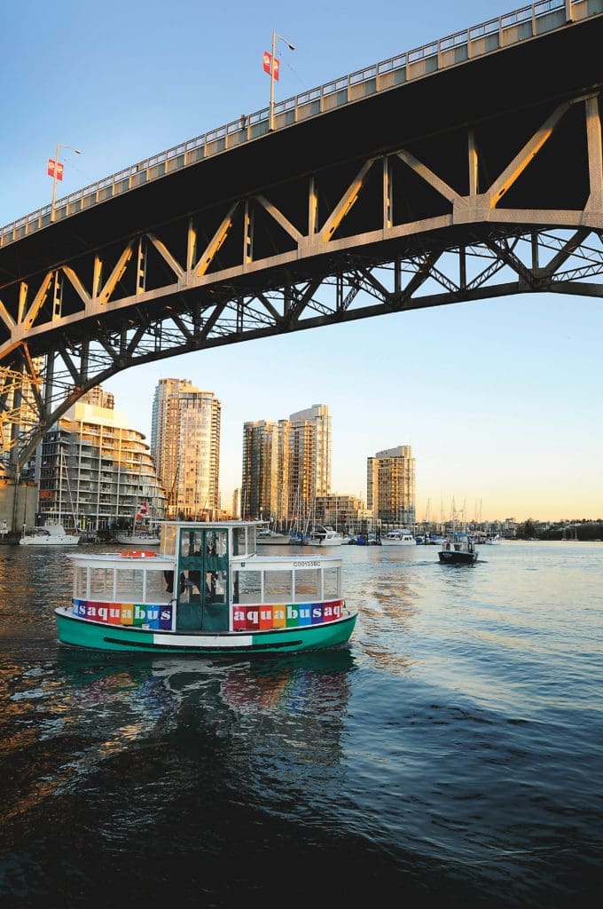 Aquabus Ferry Ltd. and False Creek Ferries offer sightseeing as well as destination trips across Vancouver's inner waterway. (Photo courtesy of Granville Island/Dominic Schaefer)