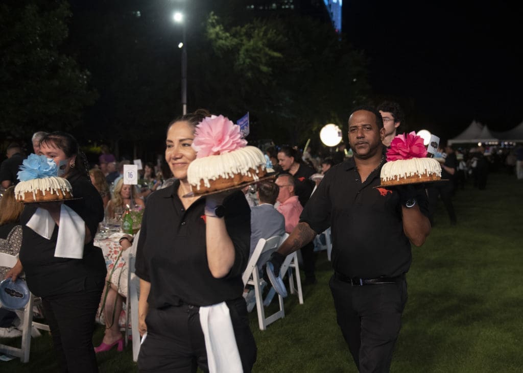 10th Birthday Cakes Being Served (Photo by Tamytha Cameron and Nate Rehlander )