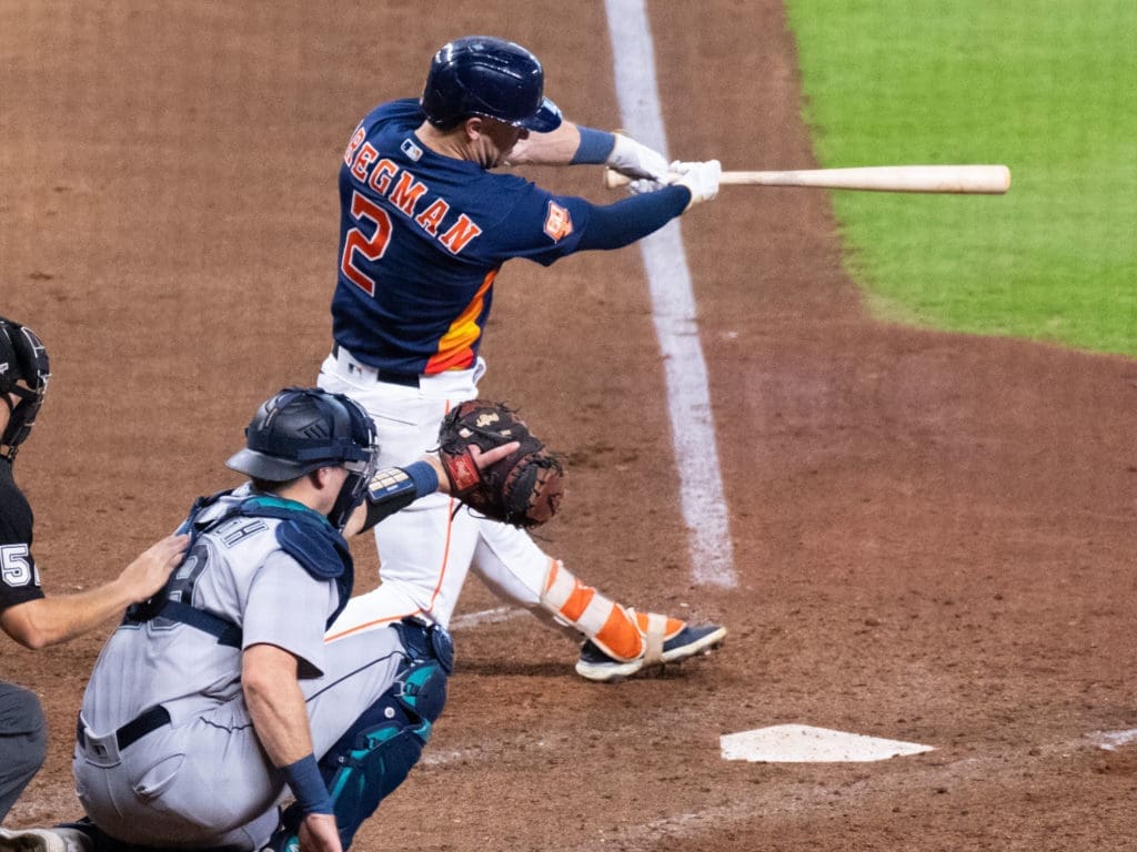 Alex Bregman has been racking up big playoff moments for the Astros since his rookie season. (Photo by F. Carter Smith)