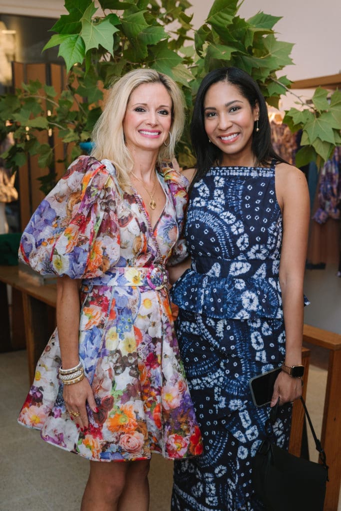 Alexandra Will, Kristhy Pegero at the Zimmermann launch party in the line's new River Oaks District boutique.