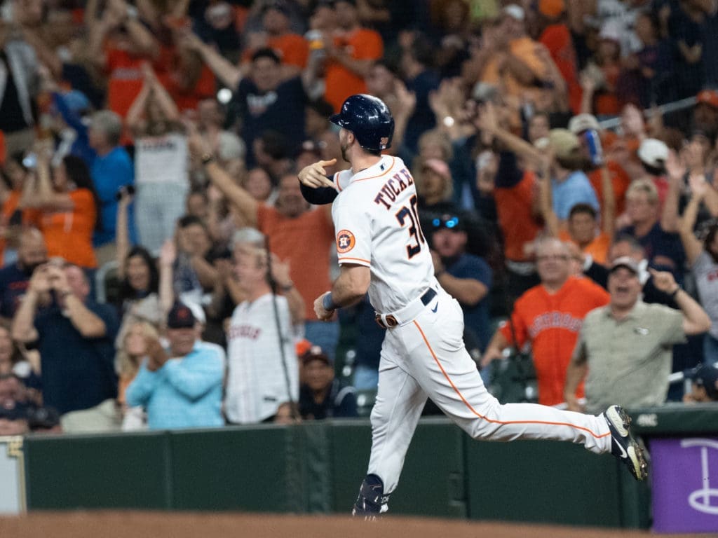 Astros outfielder Kyle Tucker isn't afraid of a big postseason moment. (Photo by F. Carter Smith)