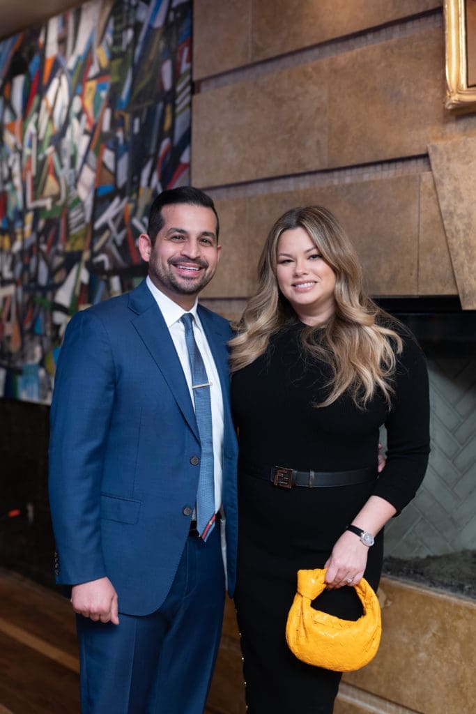 Bobby Yazdani, Ariana Grinblat at the 'Honoring Texas Victims' dinner at Tony's  (Photo by Daniel Ortiz)