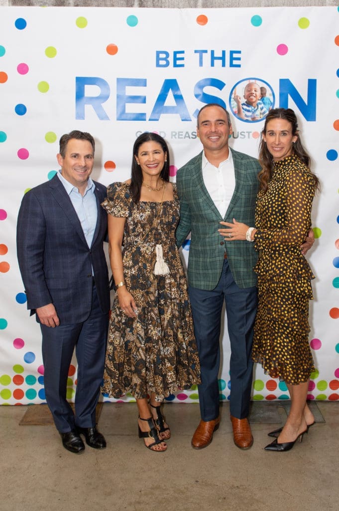 Chris & Kristy Bradshaw, Seb & Rachel Solar at Good Reason Houston's 'Be the Reason' cocktail fundraiser. 