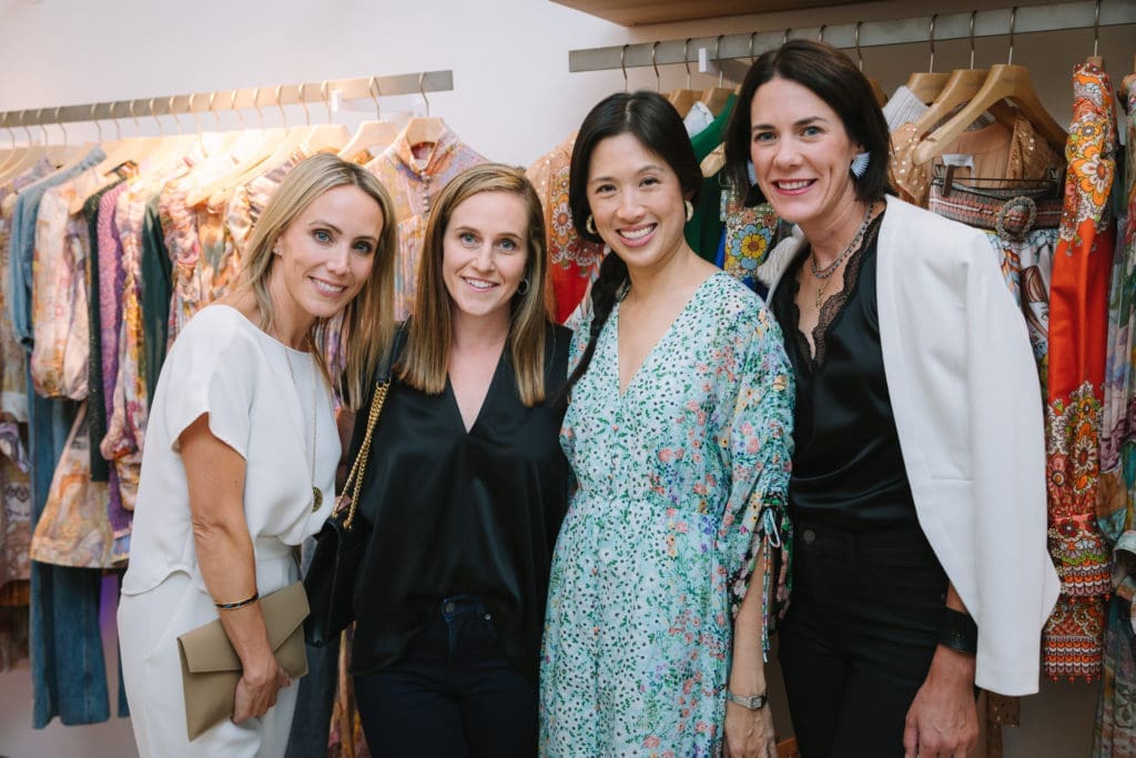 Christine Yates, Jacqui Kneese, Carolyn Sabat, Helen Wright, Rae Solberg at the Zimmermann launch party in the line's new River Oaks District boutique.