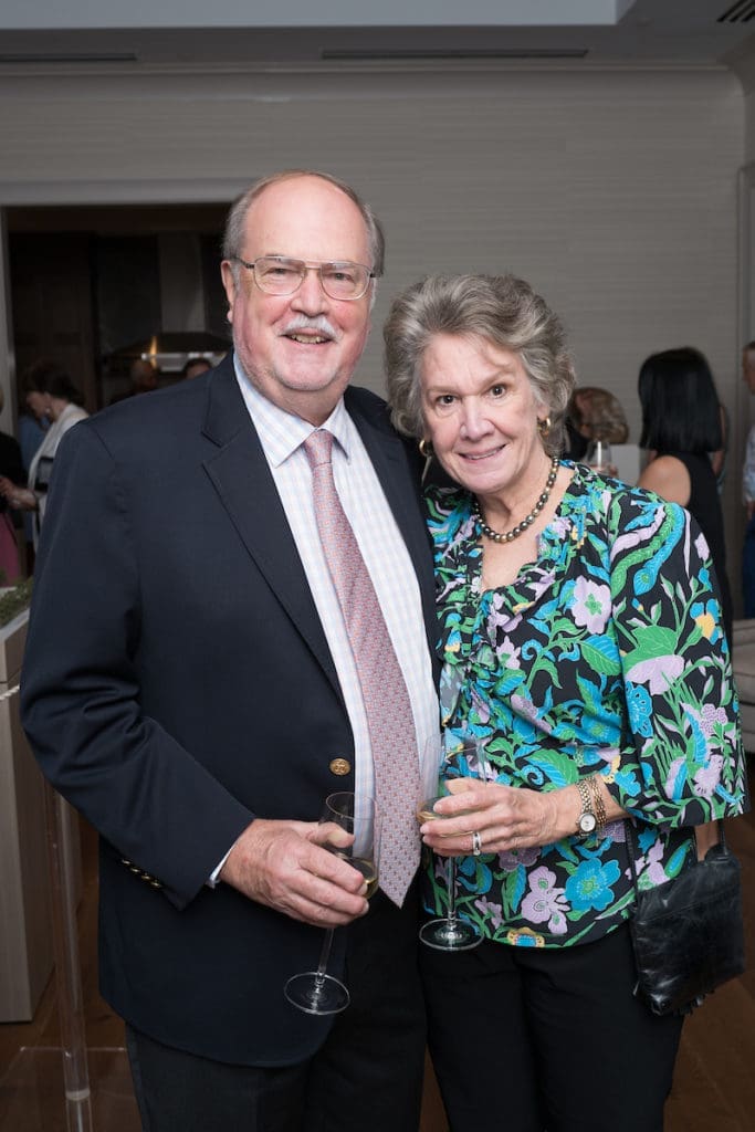 Cliff Shed & Michelle Miller Shedd at the grand opening of the 1661 Tanglewood luxe sale office in Uptown Park. (Photo by Daniel Ortiz)