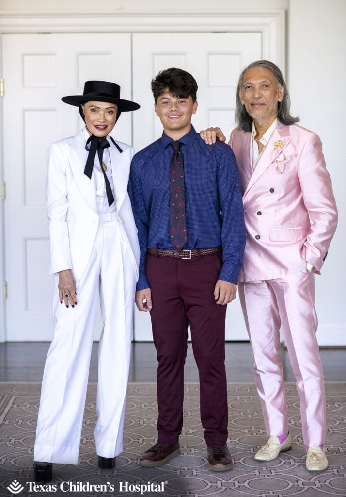 Texas Children’s Cancer and Hematology Center Community Champions Duyen & Marc Nguyen with Patient Champion Anthony (Photo Courtesy of Texas Children's Hospital)
