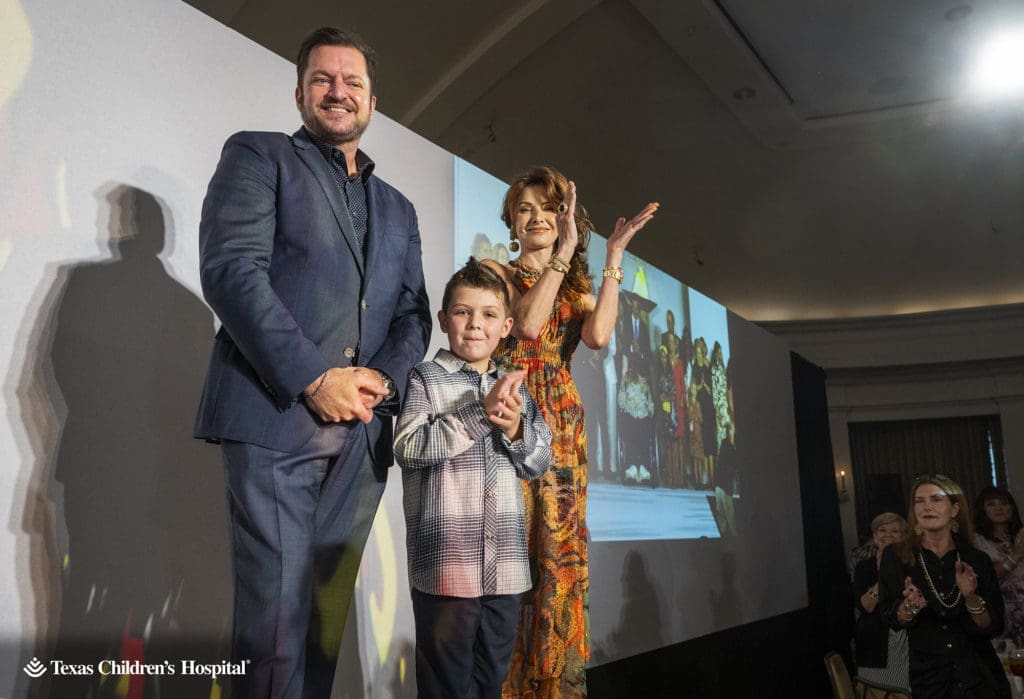 Community Champions Matt & Marla Hurley with Patient Champion Mason (Photo Courtesy of Texas Children's Hospital)