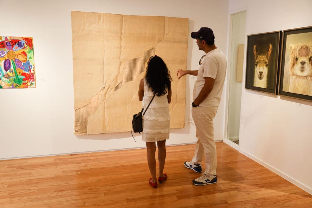 The 1,500-square-foot gallery typically has at least 50 pieces of art on display at any one time. From as many as 30 artists who span across all mediums and disciplines. From sculpture and painting to prints and photography.