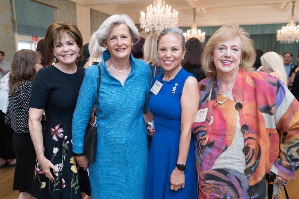 Hallie Vanderhider, Edith Witting van Wageningen, Raquel Lewis, Jerre Williams at the Junior League of Houston for the Houston Symphony League fall membership luncheon. (Photo by Daniel Ortiz)