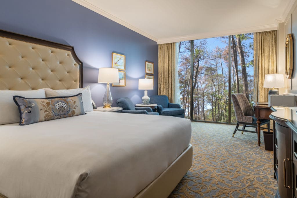 A peek inside the newly renovate room graded the "premier executive  king" at The Houstonian Hotel. (Photo by Courtesy of The Houstonian Hotel, Club and Spa)