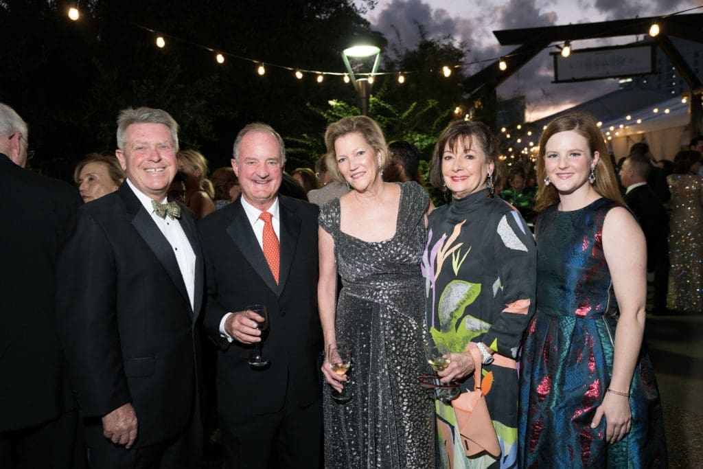 Joe Cleary, Steve & Shelli Lindley, Cathy Cleary, Jenna Lindley at 'The Centennial Ball' benefiting Houston Zoo. (Photo by Daniel Ortiz)