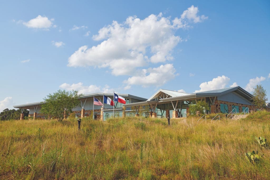 Outside the first Maison in America, located in Alvarado. Photo by Jason Schmid.