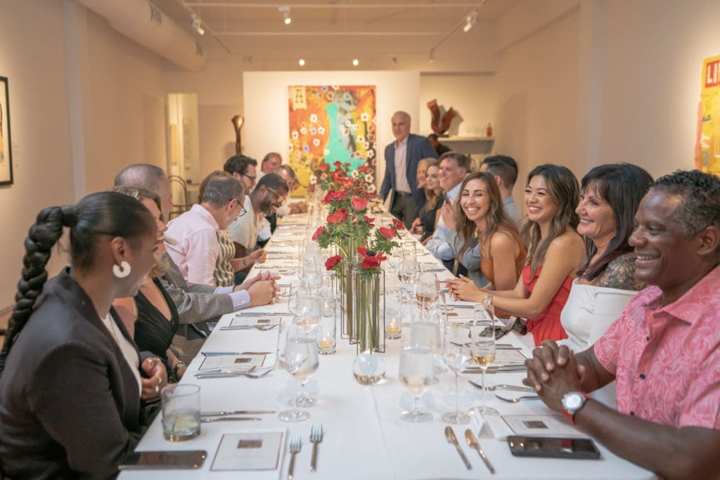 A collector dinner was held for Houston artist LaMonte French, an artist of the gallery with an upcoming solo exhibition. 