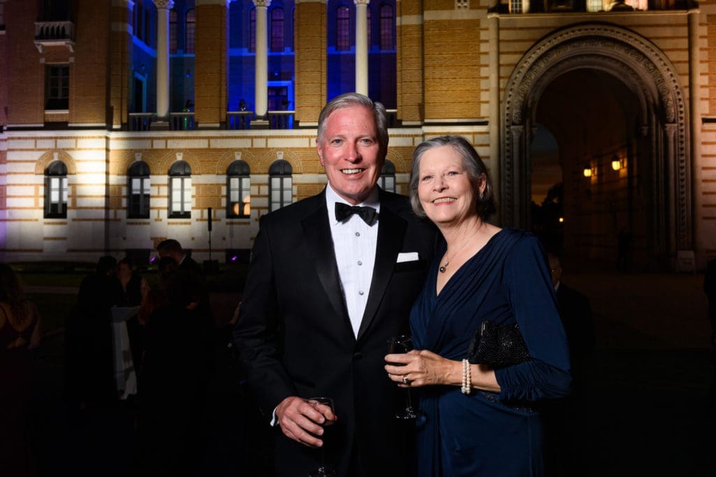 Larry & Karen George at 'The Investiture Gala' on the Rice University campus.