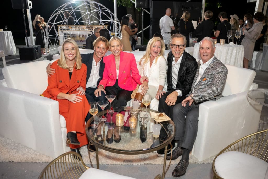 Meghan Looney, Alvise Orsini, Cindy Rachofsky, Jennifer Eagle, Geoffroy Van Raemdonck, John Eagle  (Photo by Bruno, Snap the Picture)