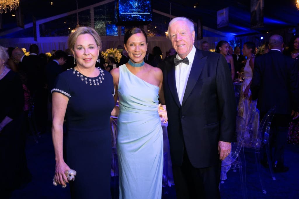Nancy Kinder, Paula Gilmer DesRoches, Rich Kinder at 'The Investiture Gala' on the Rice University campus.