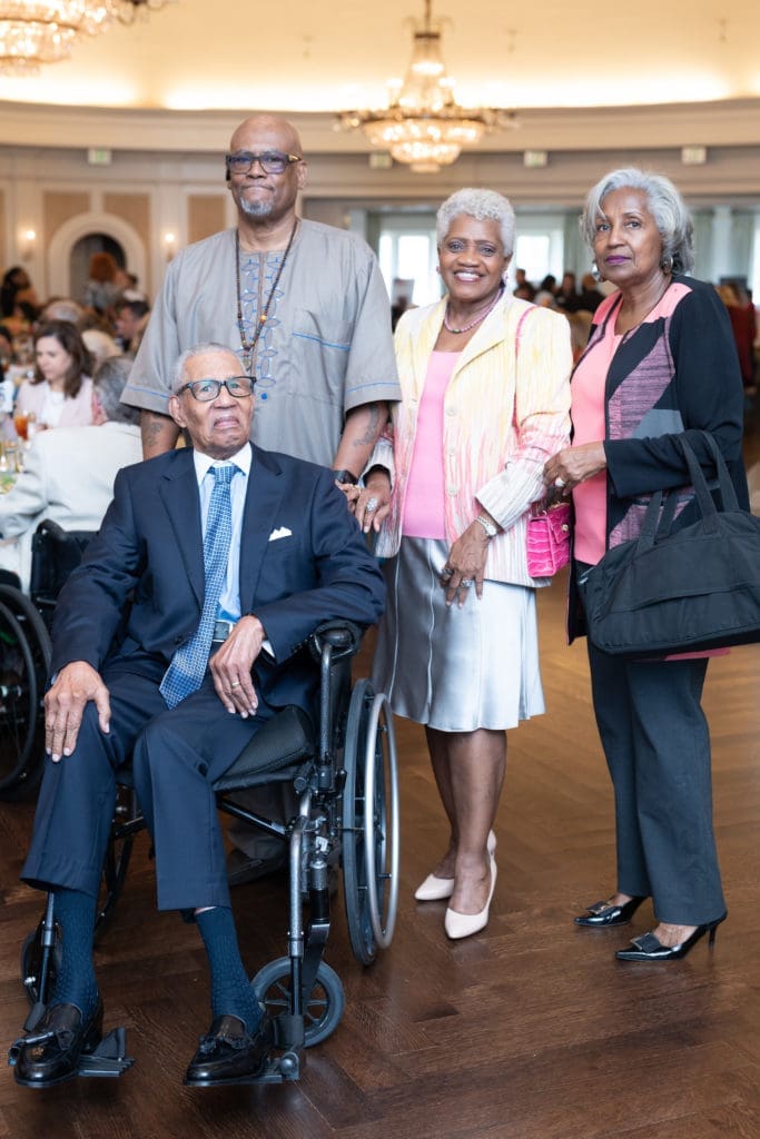 Rev. Bill Lawson, Mary Williams, Vandetta Levingston, Thomas Carter at the National MS Society 'Together for a Cure' luncheon (Photo by Daniel Ortiz)