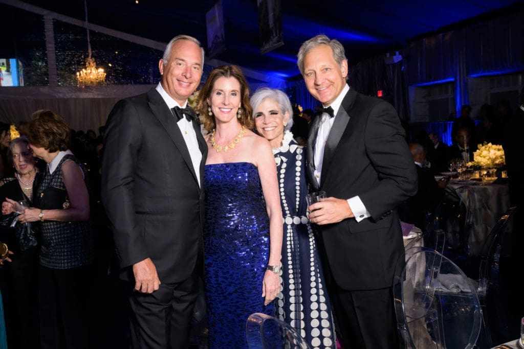 Bobby & Phoebe Tudor, Judy & Scott Nyquist at 'The Investiture Gala' on the Rice University campus.