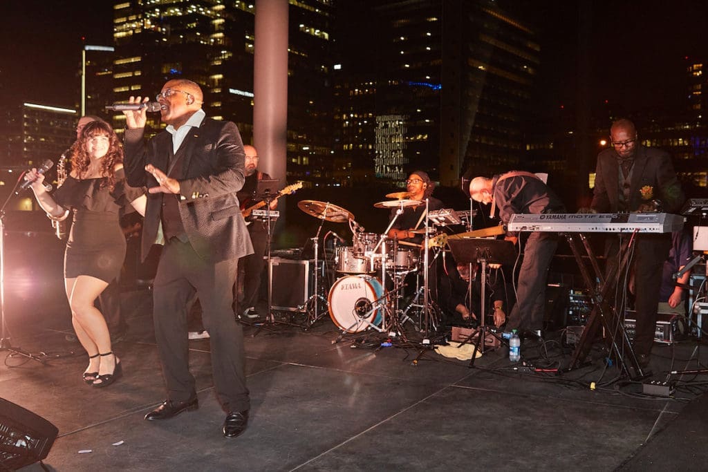 Signed Sealed Delivered at the 2022 AT&T Performing Arts Center's Turn Up the Lights event.