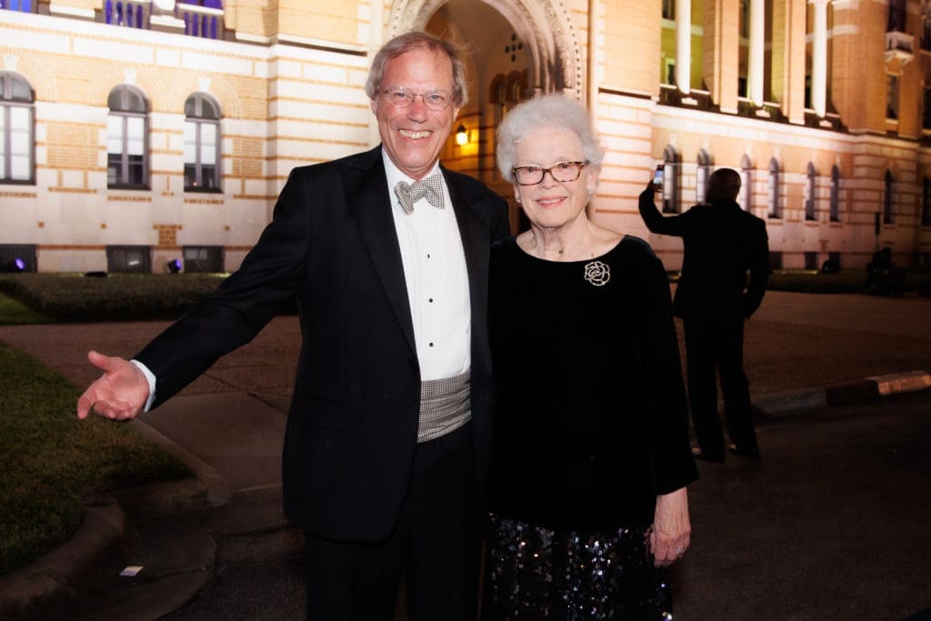Stephen & Peggy Klineberg at 'The Investiture Gala' on the Rice University campus.