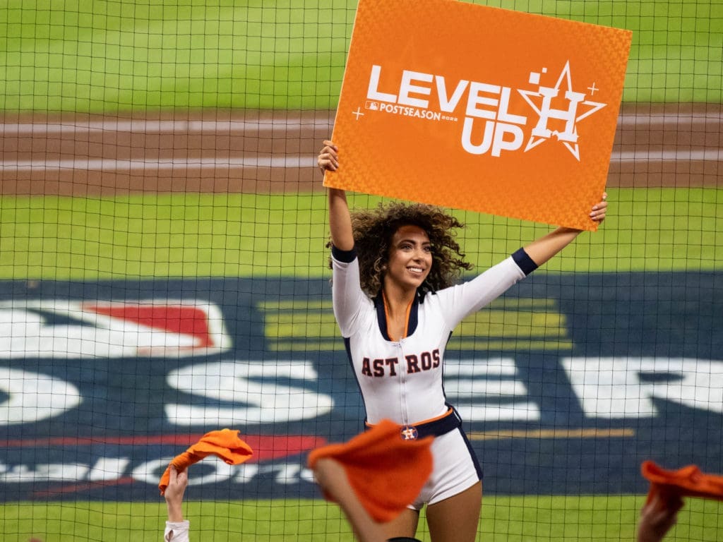 The atmosphere at Minute Maid Park is electric during the playoffs.  (Photo by F. Carter Smith)