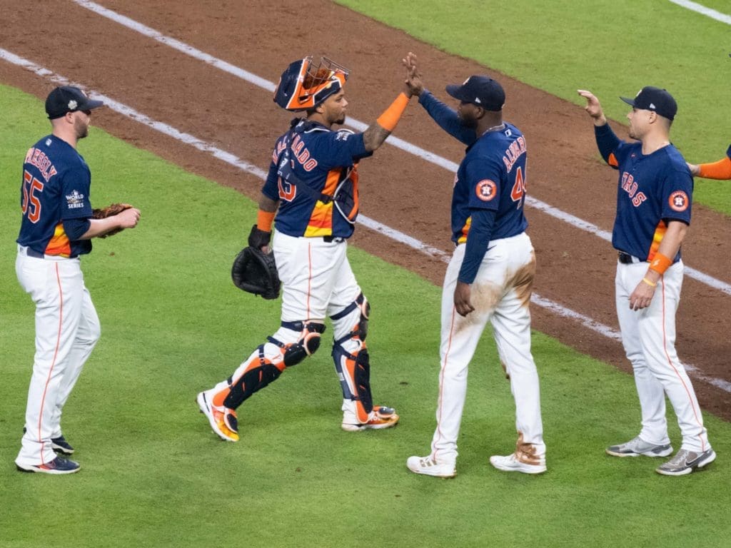 Veteran catcher Martin Maldonado stands at the heart of everything the Astros do.  (Photo by F. Carter Smith)