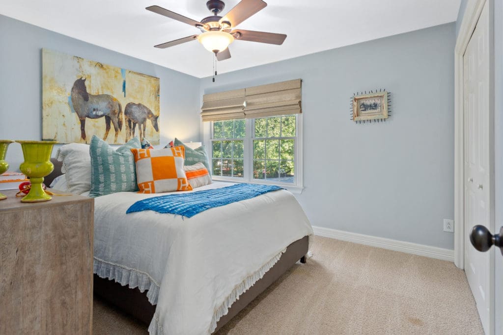 One of two upstairs bedrooms at 104 Crestwood.
