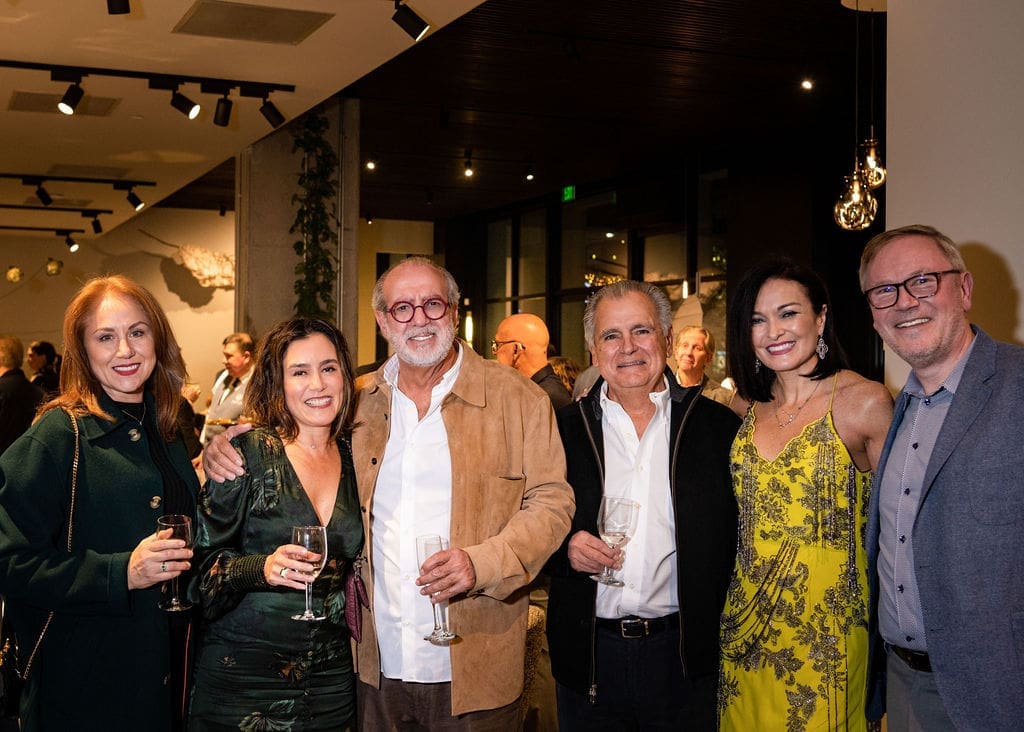 Linda Medina, Keltze Ojeda, Simon Ayat, Benjamin Zermeno, Carmen Muñoz, Graham Copley at CAM Studio Poliform Grand Opening (Photo by Shane Dante)