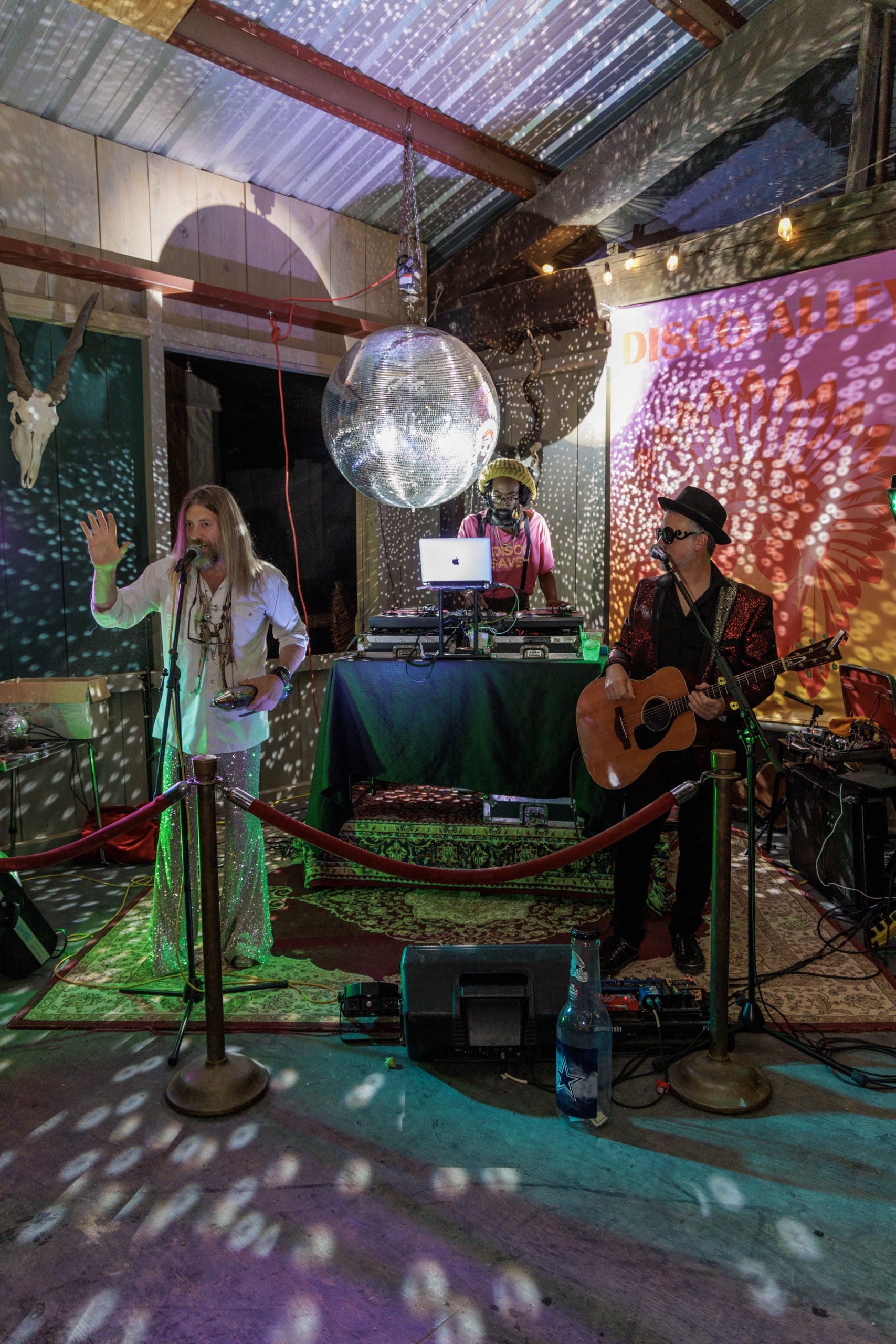 Denverado, DJ Melodic, John Boyd perform at the Disco Cowboy Thank You Party. (Photo by Jordan Geibel)