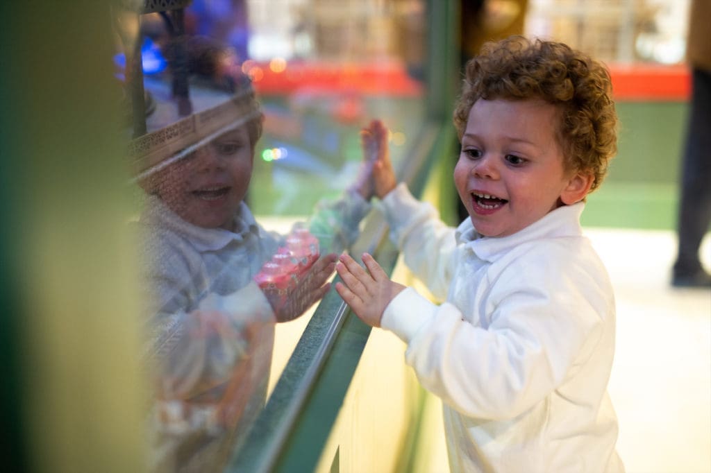 Guests at the 2022 opening of the Trains at NorthPark. (Photo by Bret Redman)