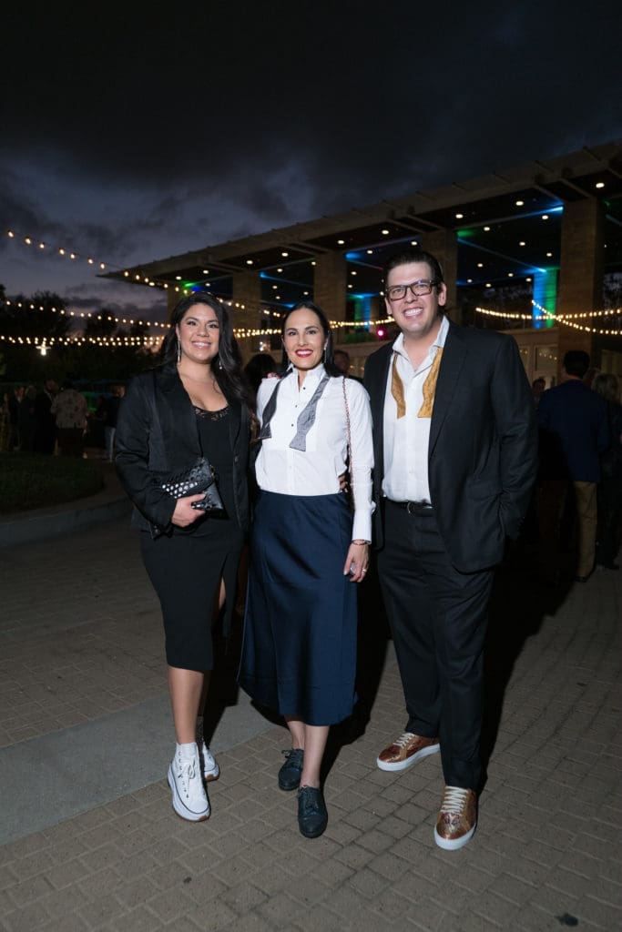 Jessica Burney, Natalie & Justin Goodman at the Buffalo Bayou Partnership gala. (Photo by Daniel Ortiz)