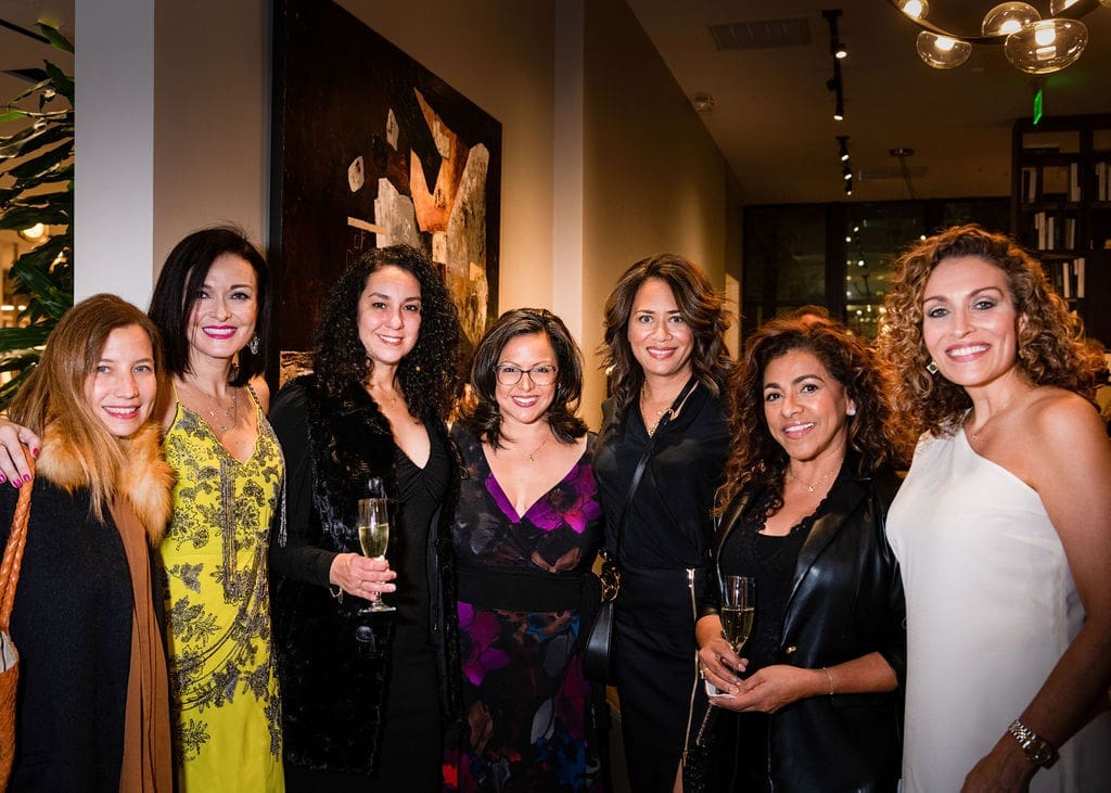 Victoria Goldstein, Carmen Muñoz, Angela Carranza, Jennifer Ortiz, Lori La Conta, Carla Muñoz at CAM Studio Poliform Grand Opening (Photo by Shane Dante)