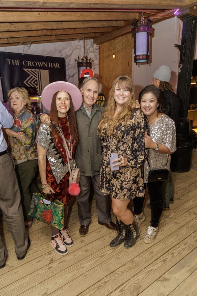 Catherine D. Anspon, Festival Hill's James Dick, Lizzy Welch, Mary Hoang-Do at Disco Cowboy Thank You Party (Photo by Jordan Geibel)