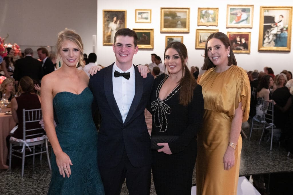 Alanna Flores, Fayez Sarofim, Meredith Flores Barker, Gillian Sarofim at the  Museum of Fine Arts Houston (Photo by Jenny Antill)