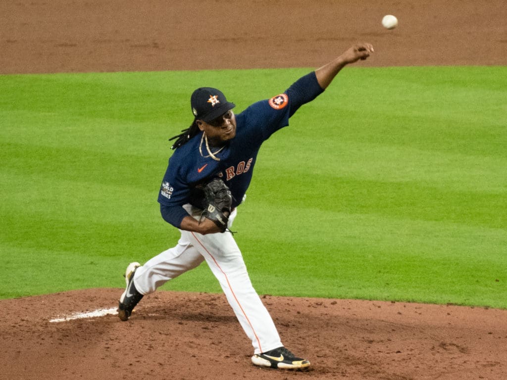 Framber Valdez just keeps becoming more and more of the ultimate workhorse ace for these Astros. (Photo by F. Carter Smith)