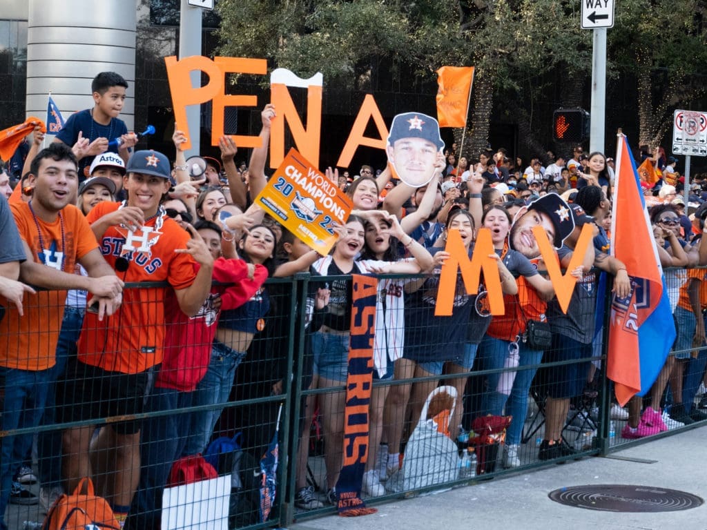 No Houston Astro is more popular than rookie shortstop Jeremy Pena. (Photo by F. Carter Smith)