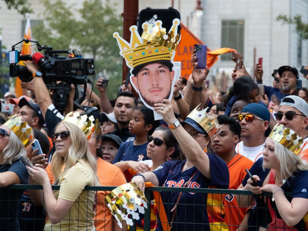 Kyle Tucker has his King Tuck brigade. (Photo by F. Carter Smith)