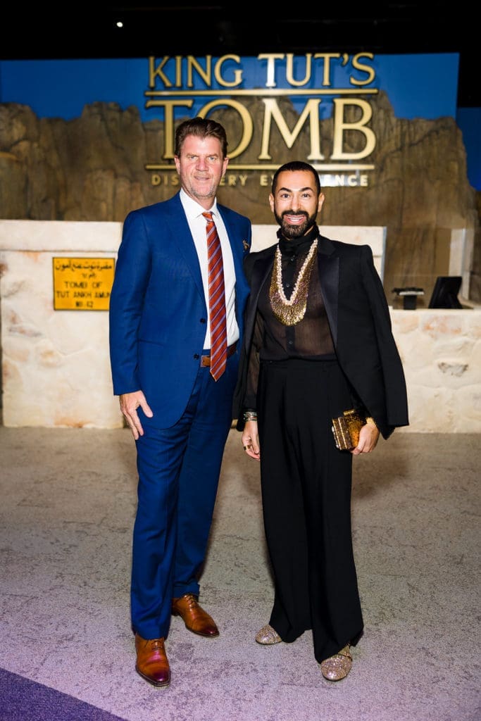 Bill Baldwin & Fady Armanious at the HMNS mummy reveal. (Photo by Mark Rathke)