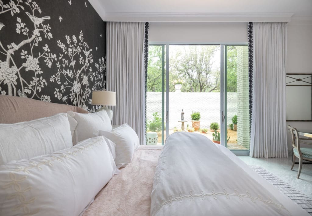 Wilson shuns gray homes with expressive wallpapers and designer touches. Photo by Michael Hunter.