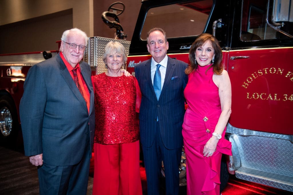 Chairs Carol & Bill Lawler, Elizabeth & Alan Stein at the HPFA Foundation's 'Red Hot Gala' at the Royal Sonesta Hotel. (Photo by Catchlight Group)