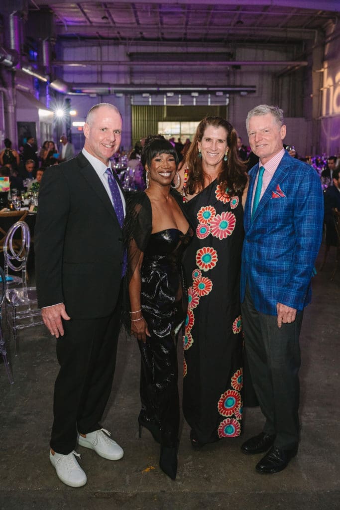 Chris Stanaway, honorees Lauren Anderson, Kate & Steve Gibson at the Houston Arts Alliance Add on Art Gala (Photo by Johnny Than)