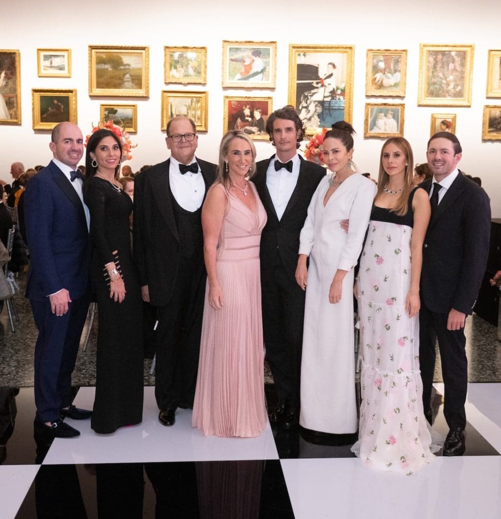 Andrew & Mona Sarofim, Christopher & Courtney Sarofim, Patrick Seabase & Allison Sarofim, Christy Cham & Phillip Sarofim at the Museum of Fine Arts Houston Grand Gala Ball honoring the legacy of the late Fayez Sarofim. (Photo by Jenny Antill)