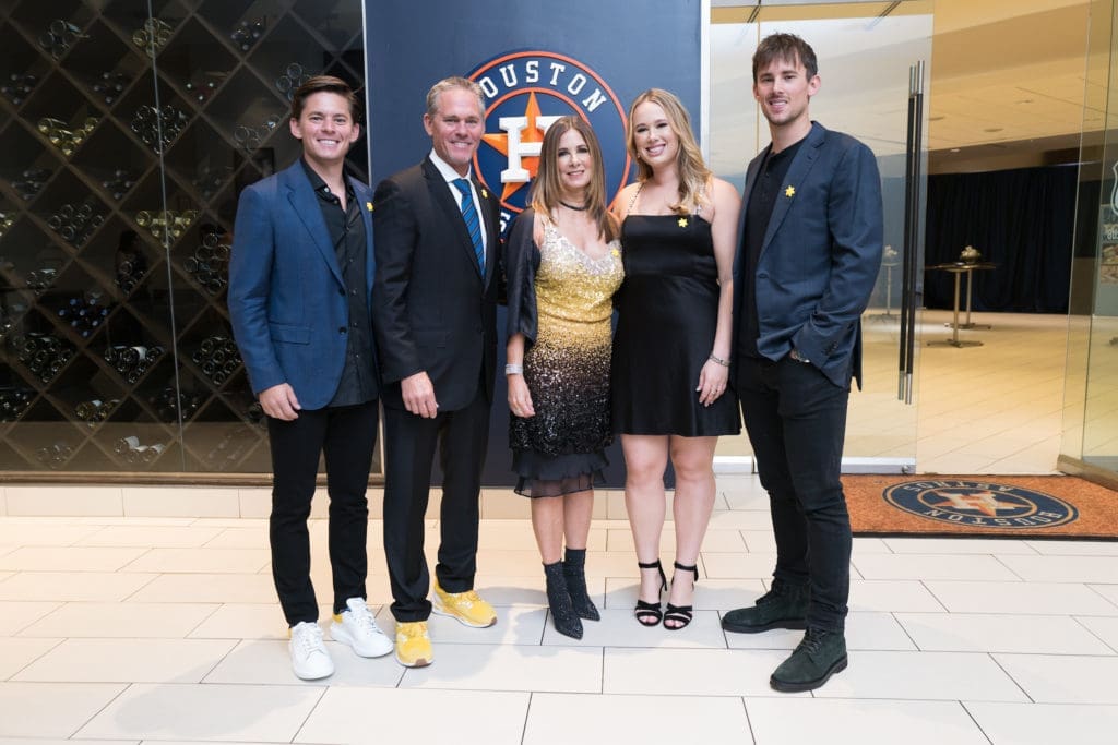 The Biggio family — Connor, Craig & Patty, Quinn, Cavan — honorees at the Sunshine Kids 40th anniversary celebration (Photo by Daniel Ortiz)