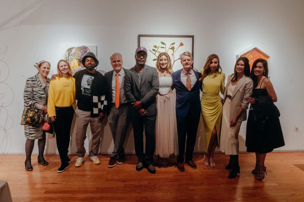 Catherine D. Anspon, Tara Conley, Tay Butler, Harwood Taylor, Kevin Barnett, Abigale Rigamonti, Brian Freeze, Trish Matute, Kim Truong, Christine Truong at CoolxDad X Color Box at ELLIO Fine Art (Photo by William Issac)