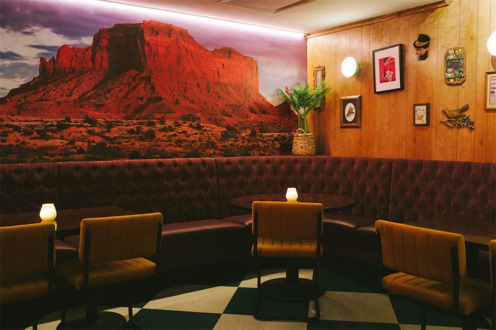 The Double D's space resembles a living room you would find in the 70s.