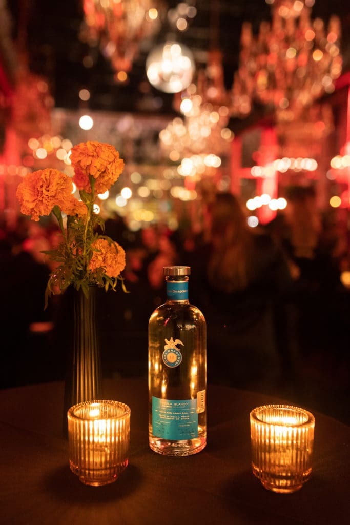 The Flora Cena Negra dinner sponsor Casa Dragones provided blanco tequila. (Photo by Leah Walker Wilson)