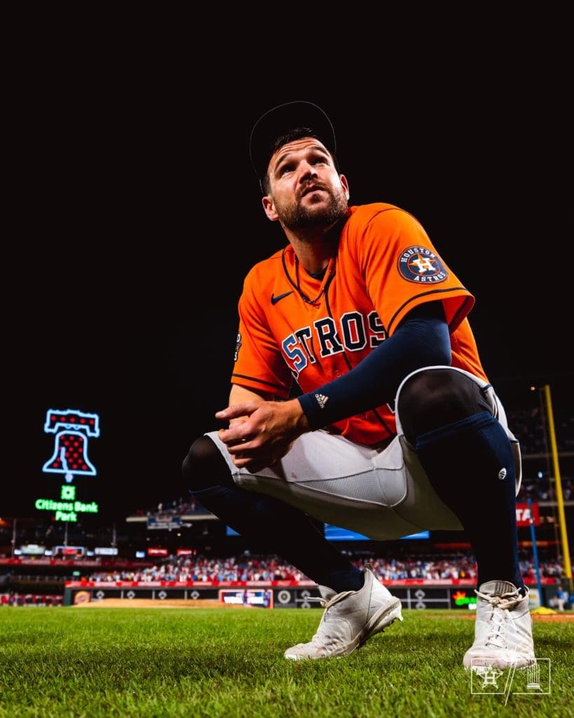 While waiting to do a national Fox TV interview, Chas McCormick took a moment to reflect on what he'd done with that World Series catch for the ages. (@Astros)