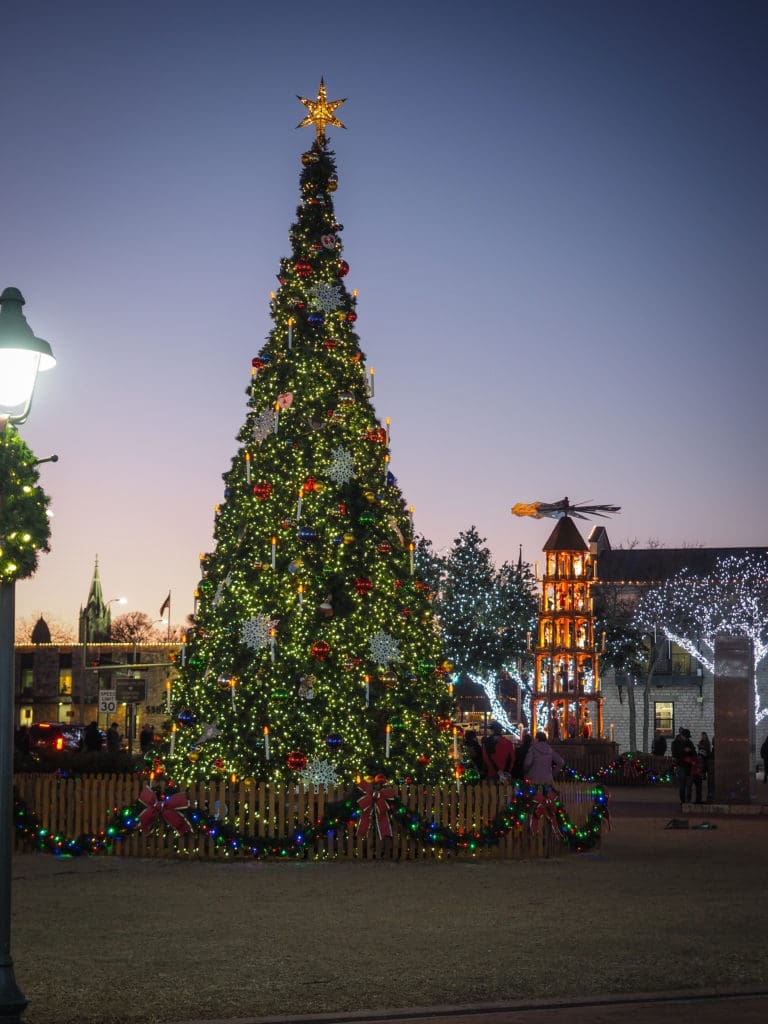 The town features a 30-foot tall Community Christmas tree.