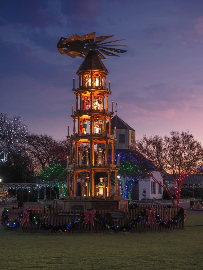 Fredericksburg’s German Christmas Pyramid was the first large-scale version of its kind in the United States.