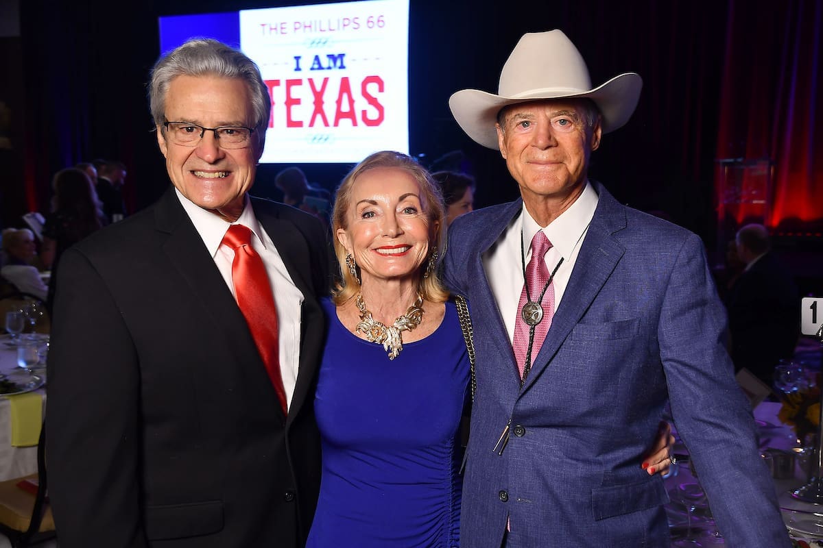 From left Carl and Katherine Evans with J.P. Bryan at the iWrite Gala at the Hilton Americas Hotel Saturday Nov. 05,2022. (Dave Rossman photo) (Photo by Dave Rossman)